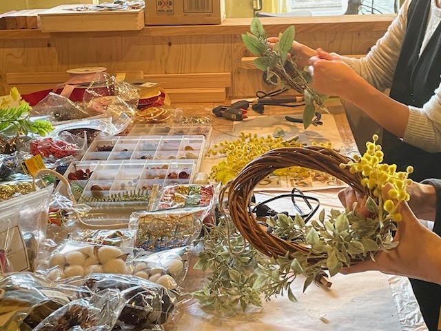 京都遊び場，リースづくりワークショップ京都，クリスマスイベント